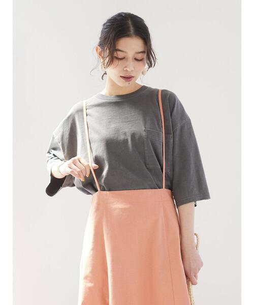 Green　Parks（グリーンパークス）の「ベルギーリネンブレンド　キャミワンピ＊（ワンピース・レディース・チャコールグレー/ベージュ/オレンジ・FREE）」の12枚目の写真