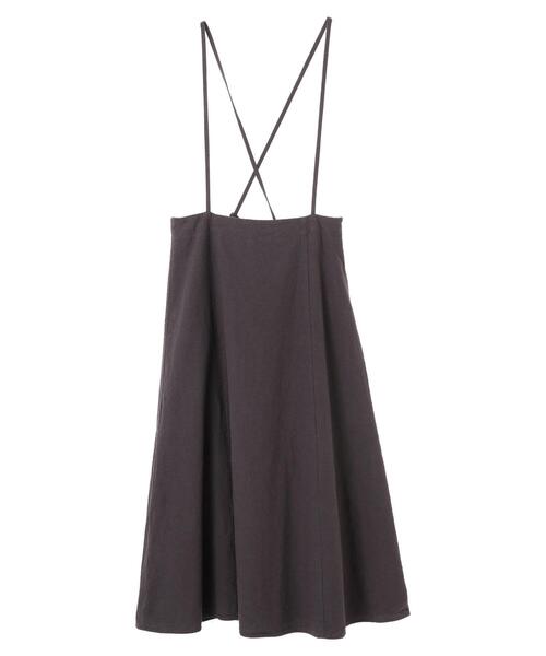 Green　Parks（グリーンパークス）の「ベルギーリネンブレンド　キャミワンピ＊（ワンピース・レディース・チャコールグレー/ベージュ/オレンジ・FREE）」の22枚目の写真