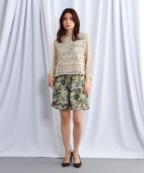 JET(ジェット)の「◆【ウォッシャブル】透かし編みニットプルオーバー(ニット/セーター・レディース・ブラック系7/ベージュ系8・04)」の5枚目の写真