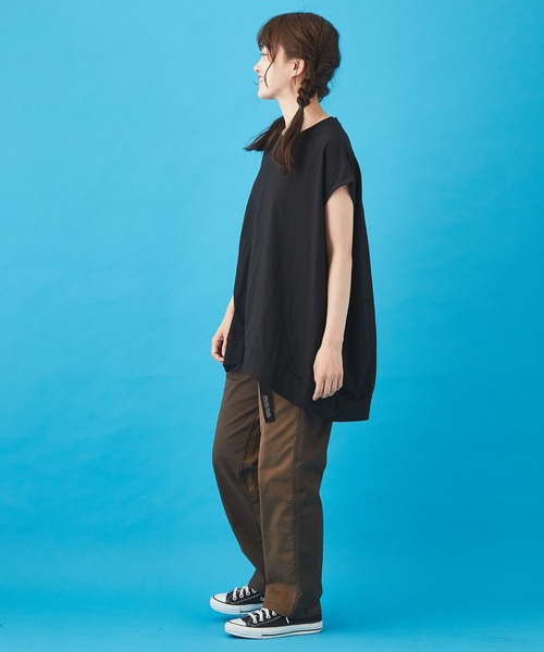 CUBE SUGAR(キューブシュガー)の「WEB限定汗染み防止コクーンバックタックプルオーバー(Tシャツ/カットソー・レディース・ブラック/オレンジ/トップグレー/ブルー・M)」の13枚目の写真