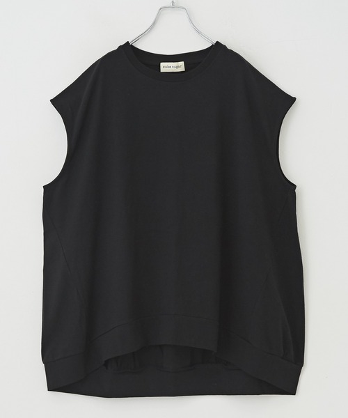 CUBE SUGAR(キューブシュガー)の「WEB限定汗染み防止コクーンバックタックプルオーバー(Tシャツ/カットソー・レディース・ブラック/オレンジ/トップグレー/ブルー・M)」の8枚目の写真