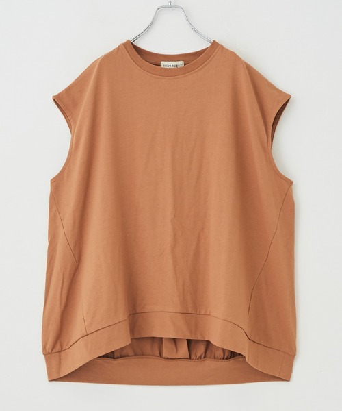 CUBE SUGAR(キューブシュガー)の「WEB限定汗染み防止コクーンバックタックプルオーバー(Tシャツ/カットソー・レディース・ブラック/オレンジ/トップグレー/ブルー・M)」の12枚目の写真