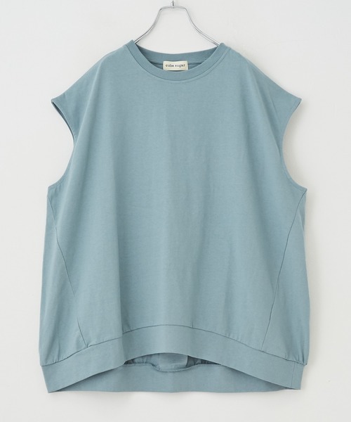 CUBE SUGAR(キューブシュガー)の「WEB限定汗染み防止コクーンバックタックプルオーバー(Tシャツ/カットソー・レディース・ブラック/オレンジ/トップグレー/ブルー・M)」の16枚目の写真