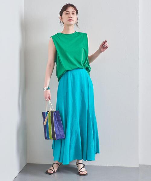 UNITED ARROWS(ユナイテッドアローズ)の「UWCC タック ノースリーブ カットソー◆(Tシャツ/カットソー・レディース・ライトグレー/ダークグレー/ケリー・FREE)」の12枚目の写真