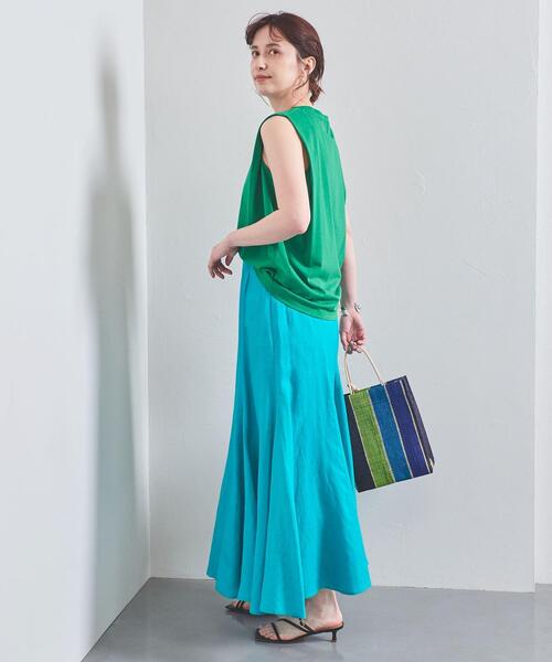 UNITED ARROWS(ユナイテッドアローズ)の「UWCC タック ノースリーブ カットソー◆(Tシャツ/カットソー・レディース・ライトグレー/ダークグレー/ケリー・FREE)」の13枚目の写真