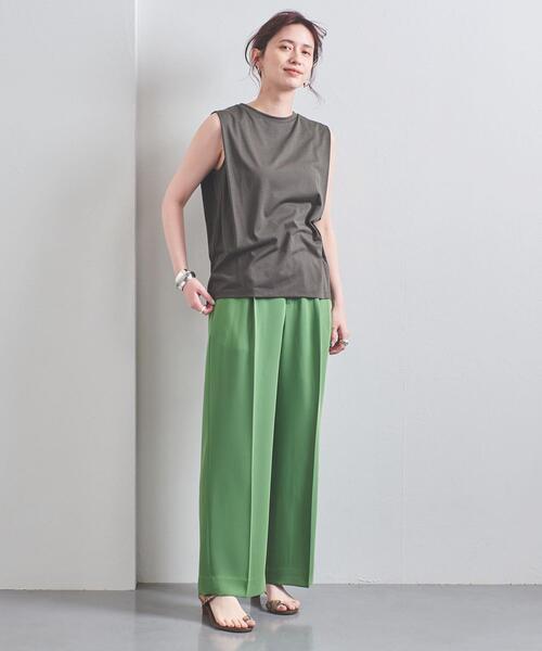 UNITED ARROWS(ユナイテッドアローズ)の「UWCC タック ノースリーブ カットソー◆(Tシャツ/カットソー・レディース・ライトグレー/ダークグレー/ケリー・FREE)」の21枚目の写真