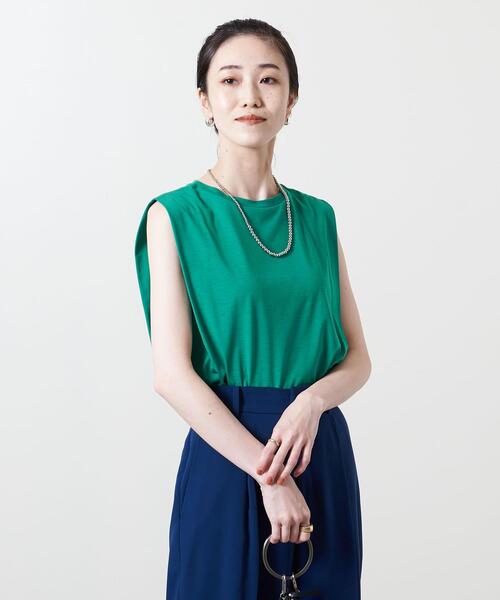 UNITED ARROWS(ユナイテッドアローズ)の「UWCC タック ノースリーブ カットソー◆(Tシャツ/カットソー・レディース・ライトグレー/ダークグレー/ケリー・FREE)」の17枚目の写真