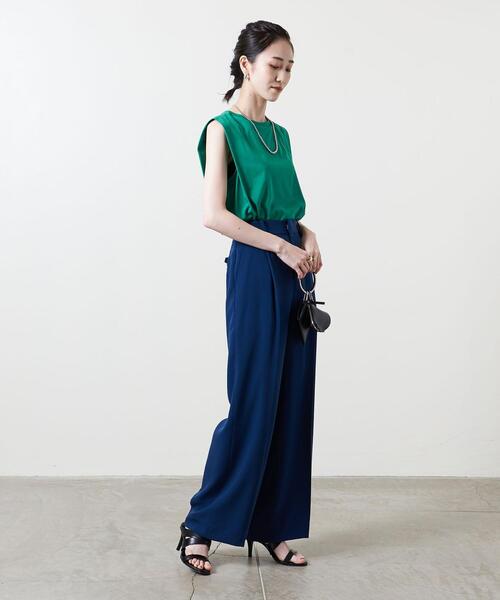 UNITED ARROWS(ユナイテッドアローズ)の「UWCC タック ノースリーブ カットソー◆(Tシャツ/カットソー・レディース・ライトグレー/ダークグレー/ケリー・FREE)」の18枚目の写真