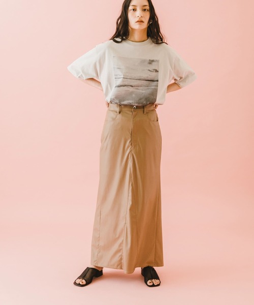 SENSE OF PLACE by URBAN RESEARCH（センスオブプレイスバイアーバンリサーチ）の「naturaglace×SENSE OF PLACE　『別注』ナチュラグラッセプリントTシャツ（Tシャツ/カットソー・レディース・ライトベージュ/オフホワイト・ONE）」の3枚目の写真