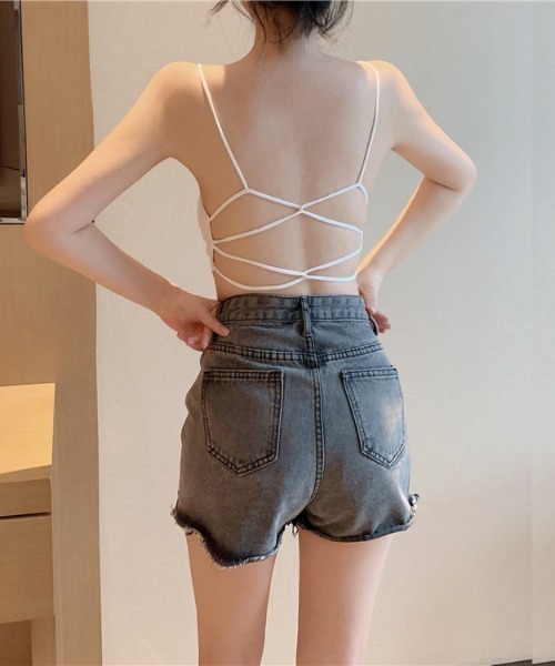 yuue' ( wear )（ユーイ）の「バッグコンシャス キャミソール（キャミソール・レディース・ホワイト/ブラック/レッド・FREE）」の6枚目の写真