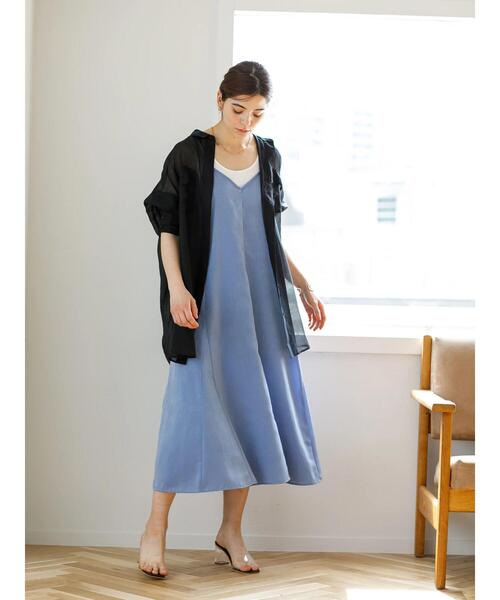 koe(コエ)の「ベルト付きシアーシャツチュニック*(シャツ/ブラウス・レディース・ブラック/ホワイト/ミント・FREE)」の22枚目の写真