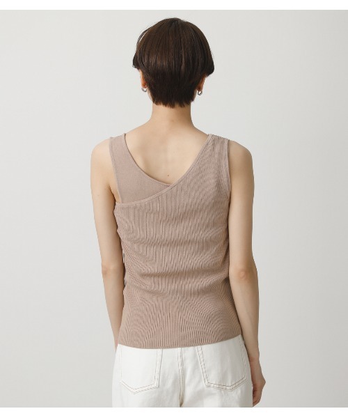 AZUL by moussy（アズールバイマウジー）の「DOUBLE STRAP KNIT TANKTOP/ダブルストラップニットタンククトップ（タンクトップ・レディース・ライトベージュ/ブラック/グリーン・MEDIUM/SMALL）」の21枚目の写真