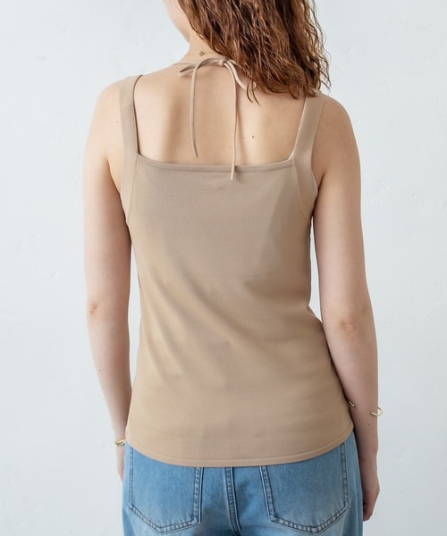 mystic(ミスティック)の「ホルターニットキャミソール(キャミソール・レディース・ブラック/ライトグレー/ベージュ/グリーン・FREE)」の12枚目の写真