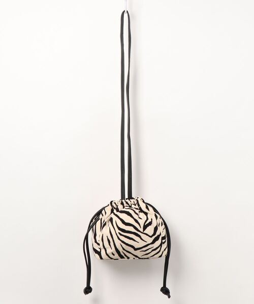 Shelly island（シェリーアイランド）の「2WAY巾着スモールバッグ（ハンドバッグ・レディース・ホワイト/ブラック/ベージュ/その他・FREE）」の7枚目の写真