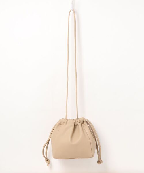 Shelly island（シェリーアイランド）の「2WAY巾着スモールバッグ（ハンドバッグ・レディース・ホワイト/ブラック/ベージュ/その他・FREE）」の13枚目の写真