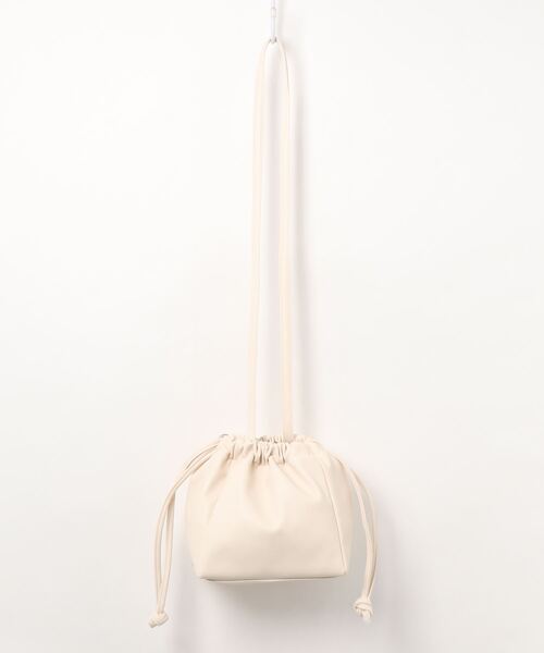 Shelly island（シェリーアイランド）の「2WAY巾着スモールバッグ（ハンドバッグ・レディース・ホワイト/ブラック/ベージュ/その他・FREE）」の15枚目の写真