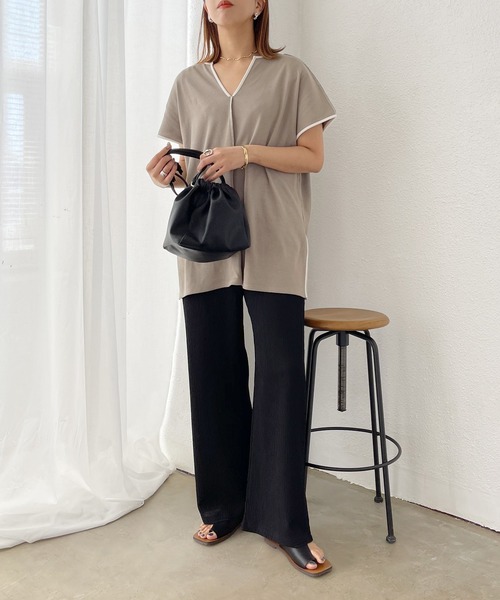 Shelly island（シェリーアイランド）の「2WAY巾着スモールバッグ（ハンドバッグ・レディース・ホワイト/ブラック/ベージュ/その他・FREE）」の20枚目の写真