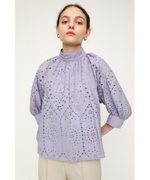 SLY | STAND GATHER COTTON LACE TOPS/スタンドギャザーコットンレーストップス(シャツ/ブラウス)