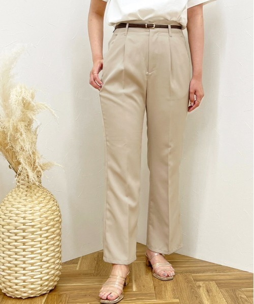 apres jour clair（アプレジュールクレア）の「【apres jour clair】カラーフレアパンツ【ZOZOTOWN限定アイテム】（スラックス・レディース・アイボリー/ダークブラウン/ライトベージュ/ブラウン系その他・MEDIUM/X-LARGE/SMALL）」の4枚目の写真