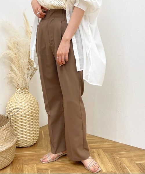 apres jour clair（アプレジュールクレア）の「【apres jour clair】カラーフレアパンツ【ZOZOTOWN限定アイテム】（スラックス・レディース・アイボリー/ダークブラウン/ライトベージュ/ブラウン系その他・MEDIUM/X-LARGE/SMALL）」の13枚目の写真