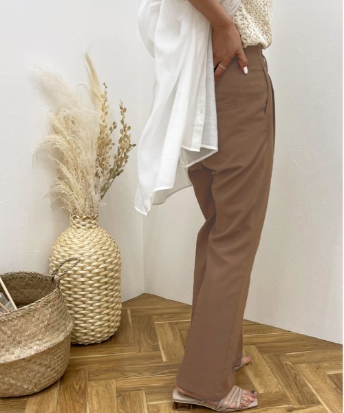 apres jour clair（アプレジュールクレア）の「【apres jour clair】カラーフレアパンツ【ZOZOTOWN限定アイテム】（スラックス・レディース・アイボリー/ダークブラウン/ライトベージュ/ブラウン系その他・MEDIUM/X-LARGE/SMALL）」の14枚目の写真