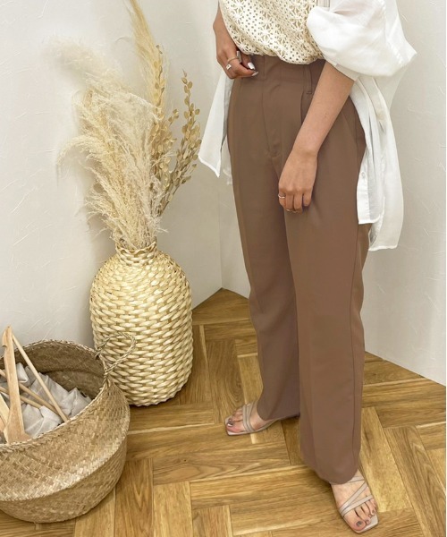 apres jour clair（アプレジュールクレア）の「【apres jour clair】カラーフレアパンツ【ZOZOTOWN限定アイテム】（スラックス・レディース・アイボリー/ダークブラウン/ライトベージュ/ブラウン系その他・MEDIUM/X-LARGE/SMALL）」の12枚目の写真