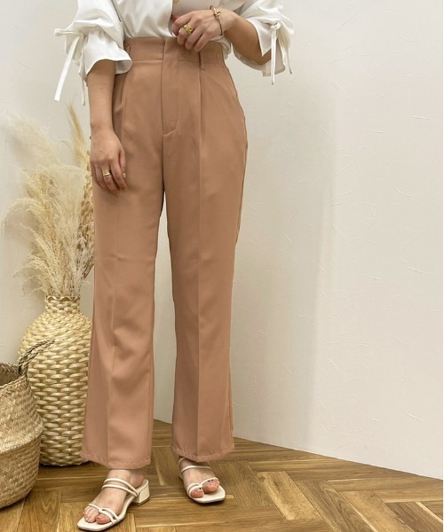 apres jour clair（アプレジュールクレア）の「【apres jour clair】カラーフレアパンツ【ZOZOTOWN限定アイテム】（スラックス・レディース・アイボリー/ダークブラウン/ライトベージュ/ブラウン系その他・MEDIUM/X-LARGE/SMALL）」の18枚目の写真