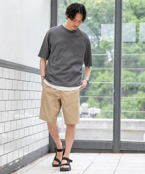 coen（コーエン）の「【2セットアイテム】ワッフルリアルレイヤードTシャツ（Tシャツ/カットソー・メンズ・ブラック/ライトブルー/オフホワイト/ベージュ・MEDIUM/LARGE/SMALL/X-LARGE）」の8枚目の写真