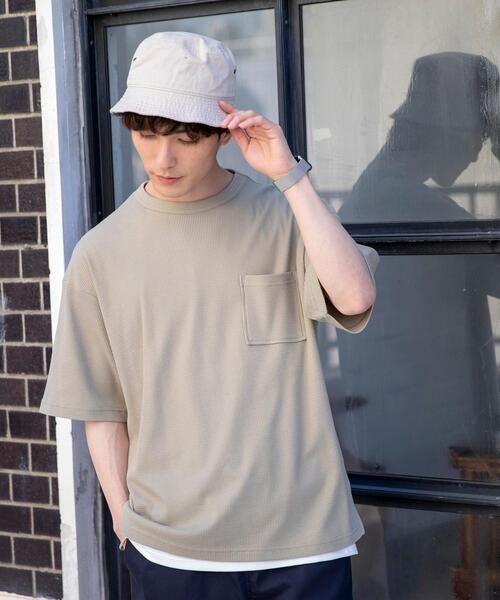 coen（コーエン）の「【2セットアイテム】ワッフルリアルレイヤードTシャツ（Tシャツ/カットソー・メンズ・ブラック/ライトブルー/オフホワイト/ベージュ・MEDIUM/LARGE/SMALL/X-LARGE）」の15枚目の写真