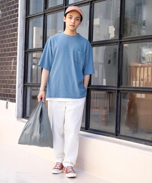 coen（コーエン）の「【2セットアイテム】ワッフルリアルレイヤードTシャツ（Tシャツ/カットソー・メンズ・ブラック/ライトブルー/オフホワイト/ベージュ・MEDIUM/LARGE/SMALL/X-LARGE）」の20枚目の写真