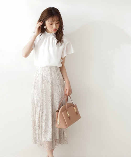 PROPORTION BODY DRESSING（プロポーションボディドレッシング）の「シフォンサッカーフレアブラウス / 1211110511（シャツ/ブラウス・レディース・ブラック/グレー/ホワイト系その他・SMALL/MEDIUM）」の2枚目の写真