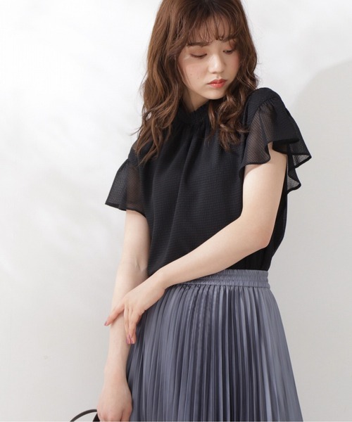 PROPORTION BODY DRESSING（プロポーションボディドレッシング）の「シフォンサッカーフレアブラウス / 1211110511（シャツ/ブラウス・レディース・ブラック/グレー/ホワイト系その他・SMALL/MEDIUM）」の3枚目の写真