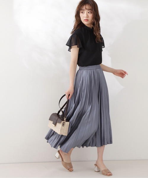 PROPORTION BODY DRESSING（プロポーションボディドレッシング）の「シフォンサッカーフレアブラウス / 1211110511（シャツ/ブラウス・レディース・ブラック/グレー/ホワイト系その他・SMALL/MEDIUM）」の10枚目の写真