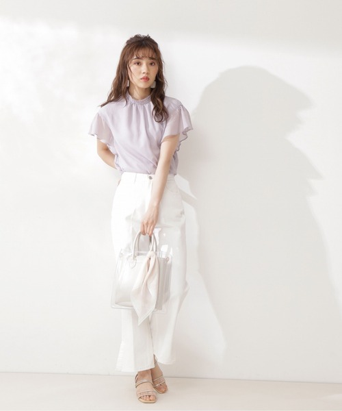 PROPORTION BODY DRESSING（プロポーションボディドレッシング）の「シフォンサッカーフレアブラウス / 1211110511（シャツ/ブラウス・レディース・ブラック/グレー/ホワイト系その他・SMALL/MEDIUM）」の7枚目の写真