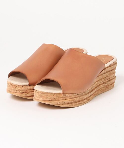 LE CRABE ROUGE（ルクラベルージュ）の「【LE CRABE ROUGE/ル・クラベ・ルージュ】サボサンダル コルクソール ウエッジ（サンダル・レディース・レッド/イエロー/ベージュ/ブラウン・38/36/37/35）」の2枚目の写真