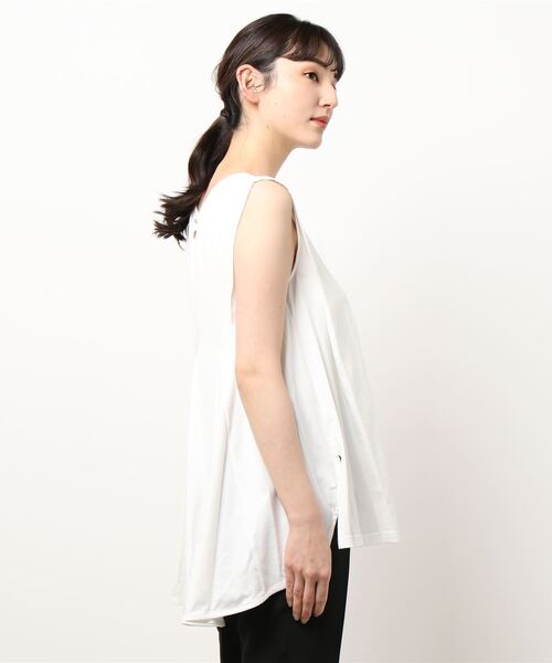 EUCLAID（エウクレイド）の「ノースリーブバックフレアカットソー（Tシャツ/カットソー・レディース・ブラック/オレンジ/グレー/オフホワイト・FREE）」の20枚目の写真