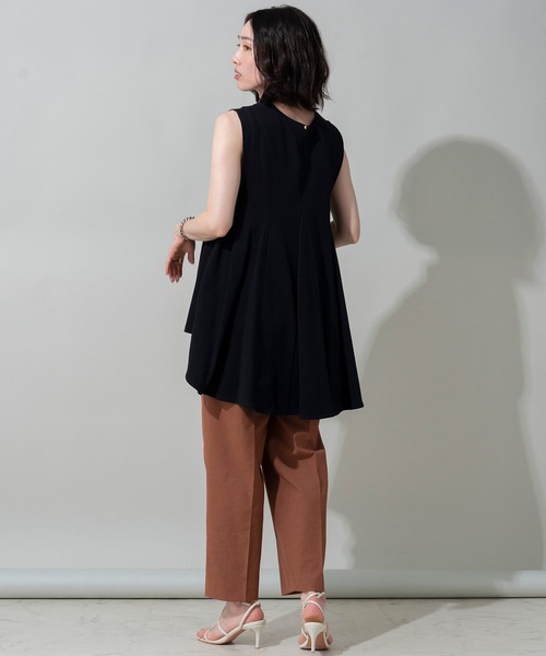 EUCLAID（エウクレイド）の「ノースリーブバックフレアカットソー（Tシャツ/カットソー・レディース・ブラック/オレンジ/グレー/オフホワイト・FREE）」の13枚目の写真