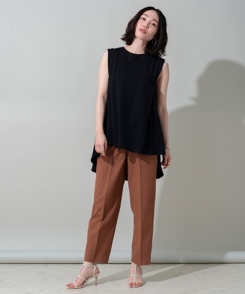 EUCLAID（エウクレイド）の「ノースリーブバックフレアカットソー（Tシャツ/カットソー・レディース・ブラック/オレンジ/グレー/オフホワイト・FREE）」の10枚目の写真