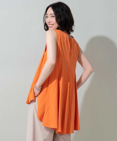 EUCLAID（エウクレイド）の「ノースリーブバックフレアカットソー（Tシャツ/カットソー・レディース・ブラック/オレンジ/グレー/オフホワイト・FREE）」の19枚目の写真