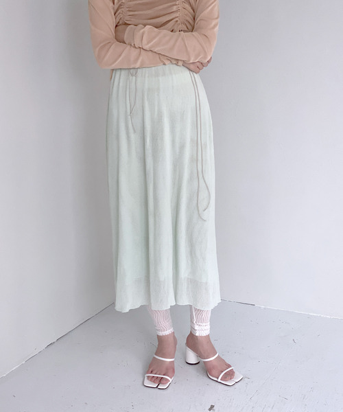 c.u.l（シーユーエル）の「【c.u.l】ウェーブデザイン シースルーレギンス cula210（レギンス/スパッツ・レディース・ブラック/グレー/ホワイト・M/L）」の9枚目の写真