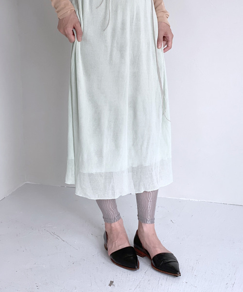 c.u.l（シーユーエル）の「【c.u.l】ウェーブデザイン シースルーレギンス cula210（レギンス/スパッツ・レディース・ブラック/グレー/ホワイト・M/L）」の13枚目の写真