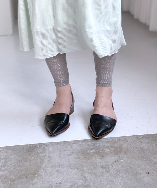 c.u.l（シーユーエル）の「【c.u.l】ウェーブデザイン シースルーレギンス cula210（レギンス/スパッツ・レディース・ブラック/グレー/ホワイト・M/L）」の15枚目の写真