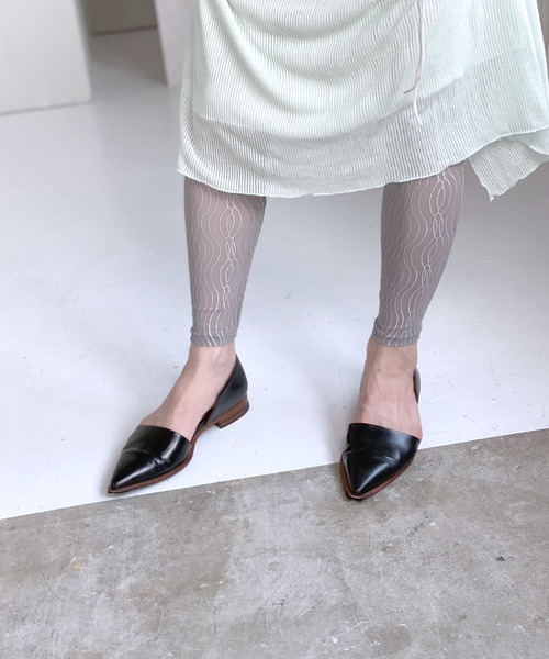 c.u.l（シーユーエル）の「【c.u.l】ウェーブデザイン シースルーレギンス cula210（レギンス/スパッツ・レディース・ブラック/グレー/ホワイト・M/L）」の16枚目の写真