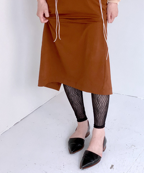 c.u.l（シーユーエル）の「【c.u.l】ウェーブデザイン シースルーレギンス cula210（レギンス/スパッツ・レディース・ブラック/グレー/ホワイト・M/L）」の18枚目の写真