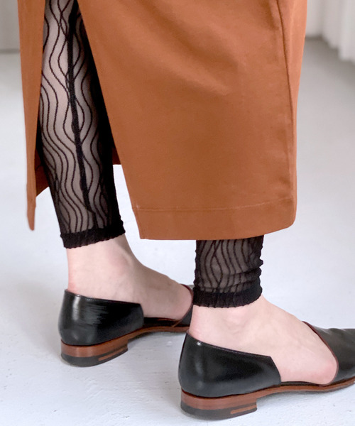 c.u.l（シーユーエル）の「【c.u.l】ウェーブデザイン シースルーレギンス cula210（レギンス/スパッツ・レディース・ブラック/グレー/ホワイト・M/L）」の19枚目の写真