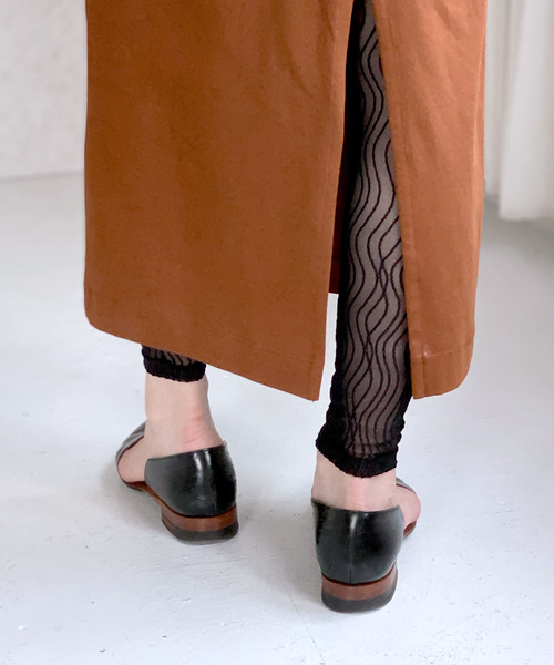 c.u.l（シーユーエル）の「【c.u.l】ウェーブデザイン シースルーレギンス cula210（レギンス/スパッツ・レディース・ブラック/グレー/ホワイト・M/L）」の20枚目の写真