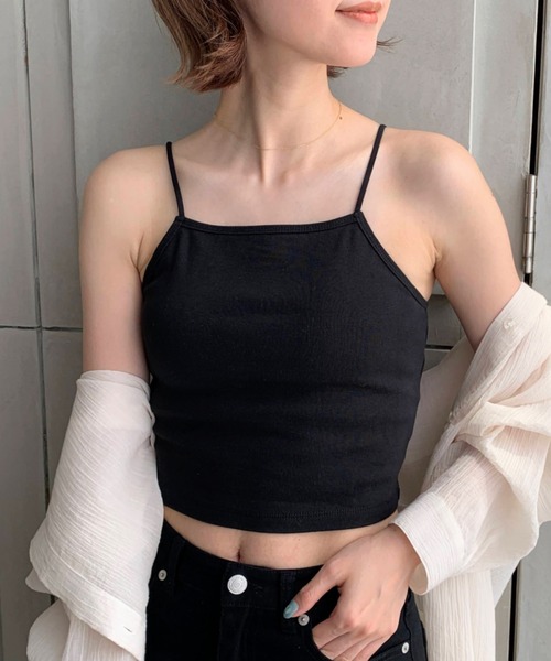 moment+（モーメントプラス）の「綿100％フライス.パット付きスクエアブラトップ（チューブトップ・レディース・オフホワイト/ナチュラル/杢グレー/モカ/ブラック/イエロー×グリーン/クリアグリーン/オレンジ/ターコイズブルー/ベージュ/ホワイト系その他・M/L）」の16枚目の写真