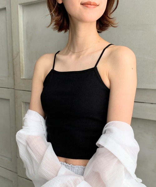 moment+（モーメントプラス）の「綿100％フライス.パット付きスクエアブラトップ（チューブトップ・レディース・オフホワイト/ナチュラル/杢グレー/モカ/ブラック/イエロー×グリーン/クリアグリーン/オレンジ/ターコイズブルー/ベージュ/ホワイト系その他・M/L）」の19枚目の写真