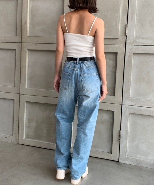 moment+（モーメントプラス）の「綿100％フライス.パット付きスクエアブラトップ（チューブトップ・レディース・オフホワイト/ナチュラル/杢グレー/モカ/ブラック/イエロー×グリーン/クリアグリーン/オレンジ/ターコイズブルー/ベージュ/ホワイト系その他・M/L）」の12枚目の写真