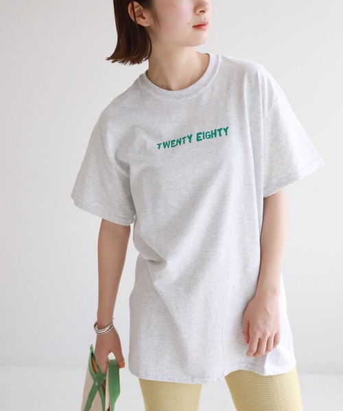 SLOBE citron.（スローブシトロン）の「SLOBE citron. 20/80別注Tシャツ【手洗い可能】◆（Tシャツ/カットソー・レディース・グレー系その他/ナチュラル・FREE）」の5枚目の写真